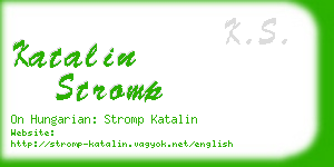 katalin stromp business card